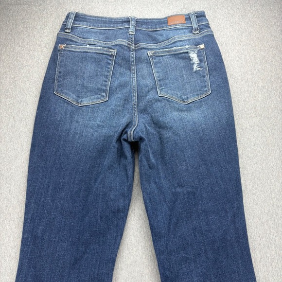 Judy Blue Jeans Womens 7/28 Boyfriend Fit Distressed Medium Wash Comfort Stretch - Picture 5 of 15